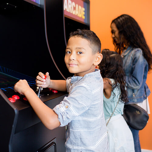 A kid playing video games